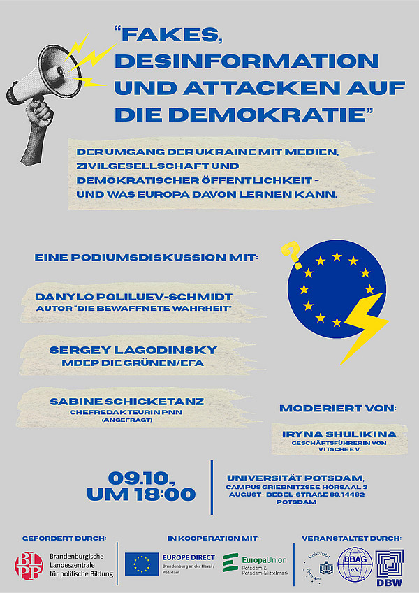 Poster der Podiumsdiskussion